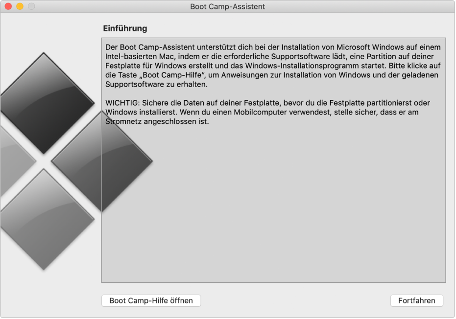 Boot Camp Assistant Mac Os X